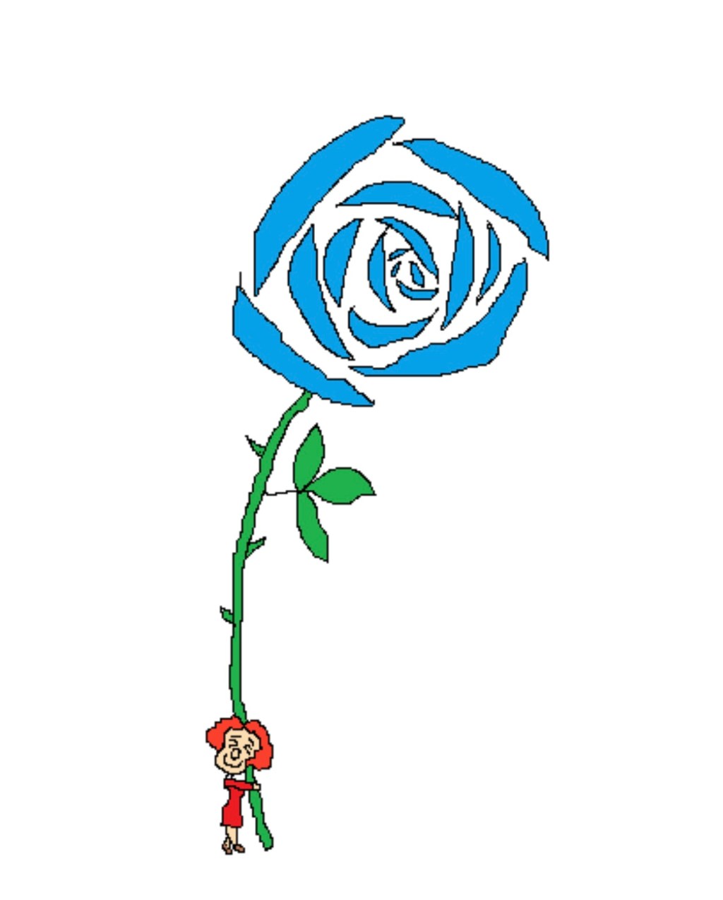Una rosa blu